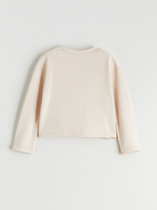 Bask?l? K?z Bebek Sweatshirt ve E?ofman Alt?