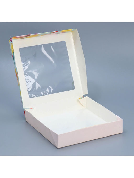 Цена за 5 шт. Коробка складная Present, 20 х 20 х 4 см - Дарите счастье фото 4
