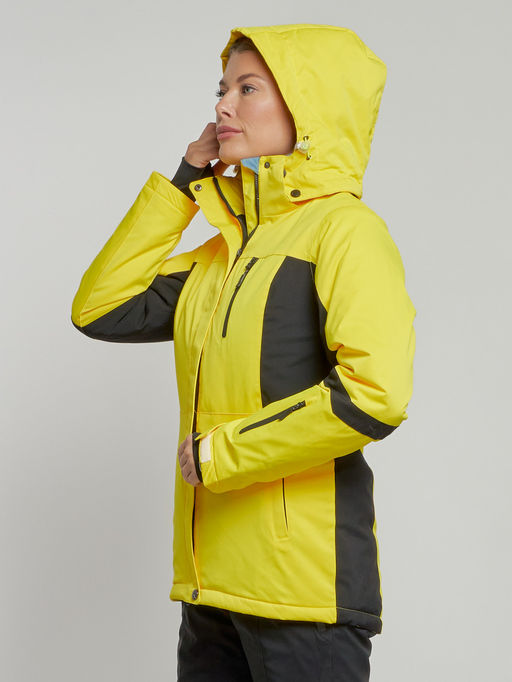 Горнолыжная куртка женская зимняя желтого цвета 3105J - Chunmai фото 4