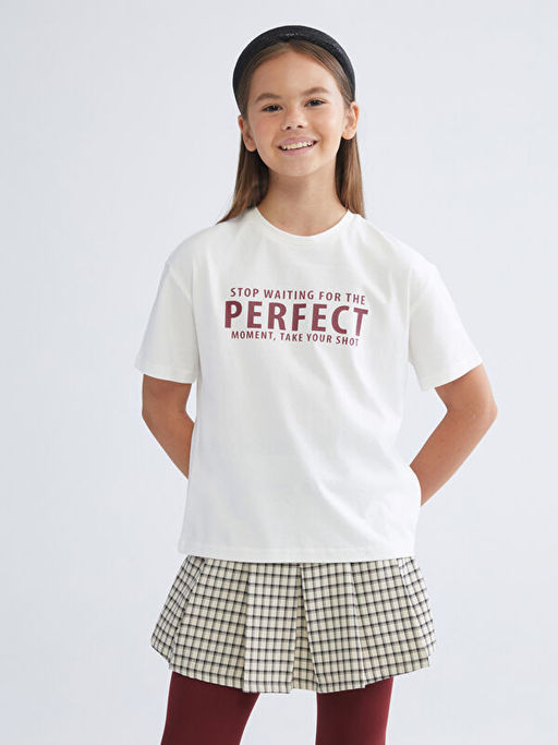 Bisiklet Yaka K?z ?ocuk Ti??rt