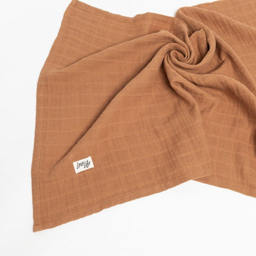 Полотенце муслиновое LoveLife, 50*90 см, корица, 100% хл, 3-сл, 180 гр/м2  фото 4