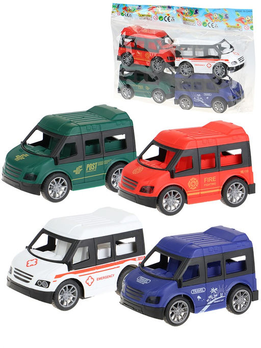 Набор машин 4шт. "Спец. техника" (2443273) в пакете