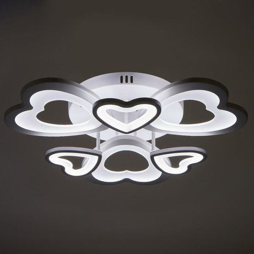 Люстра с ПДУ 661337/6 LED 140Вт диммер 3 режима 3000-6000К белый 56x56x13 см