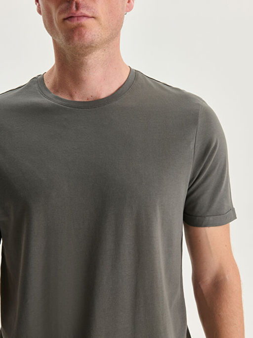 Bisiklet Yaka Penye Erkek Ti??rt