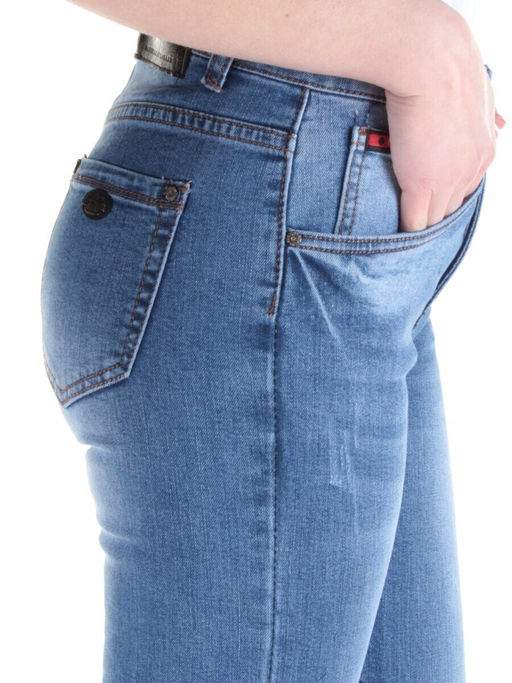 5561 BLUE Джинсы зауженные женские SASANTA - Фабричный китай фото 5