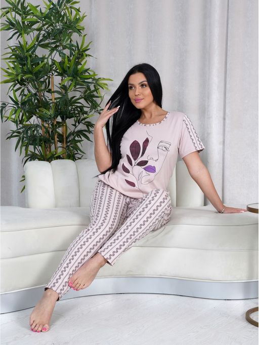 Дина пижама женская (пудра) - Lovetex фото 5