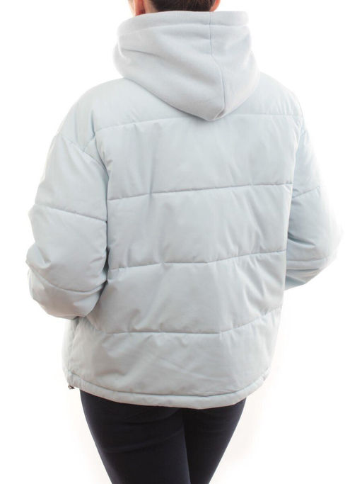 H24-088 LT. BLUE Куртка демисезонная женская (120 гр. холлофайбер) - Фабричный китай фото 6
