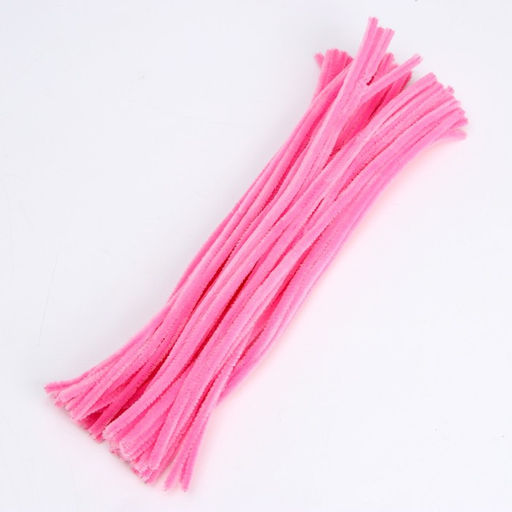 Проволока с ворсом для поделок и декора набор 50 шт., размер 1 шт. 30 0,6 см, цвет розовый - Simaland фото 2