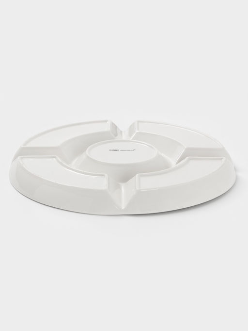 Менажница Доляна White Label, 5 секций, d=30 см, фарфор, белая  фото 3