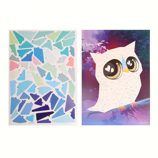 Аппликации геометрическими наклейками Совушка в лесу 21х29.7см - Школа талантов фото 3