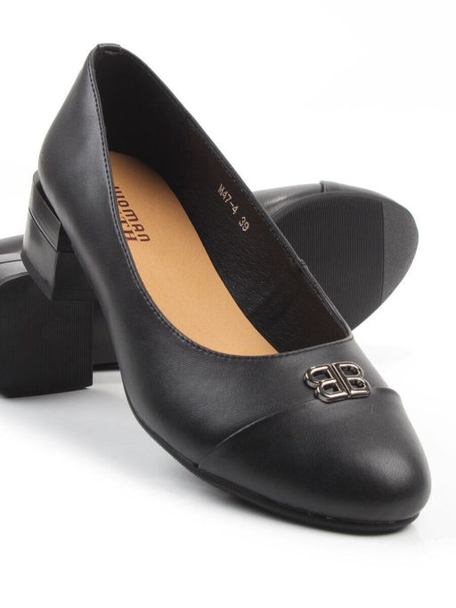 06-M47-4 BLACK Туфли женские (натуральная кожа)