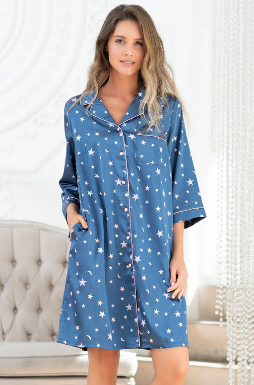 STARS 7077s Рубашка Mia-Mella с центральной застежкой на пуговицы