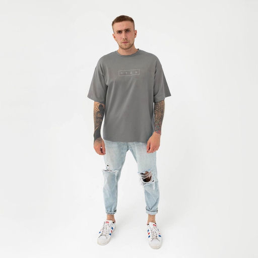 Футболка KAFTAN «пздц», серый, р. 46