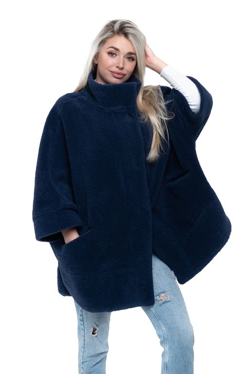 ПОНЧО WOOL цвет Индиго (р. 40-58)