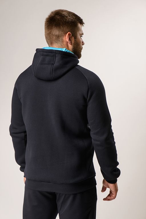 Толстовка М-1455: Футер 3-х ниточный Тёмно-синий / Бирюза - Relay фото 3