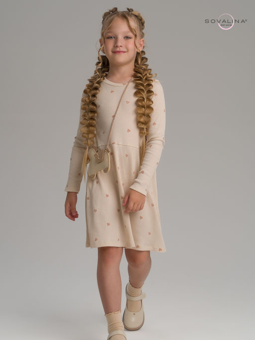 Платье Элла кофейные сердечки - Sovalina фото 13