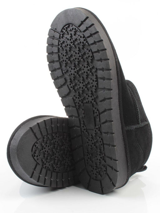 PF8300-1 BLACK Угги женские (натуральная замша, 100% шерсть)