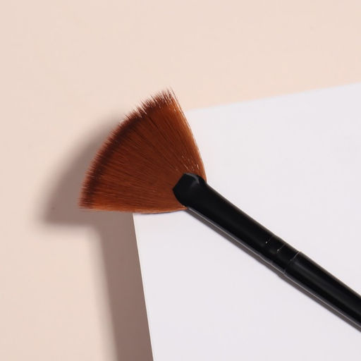 Кисть для макияжа, веерная, 16,5 ( +/- 1) см, цвет чёрный - Queen fair фото 2