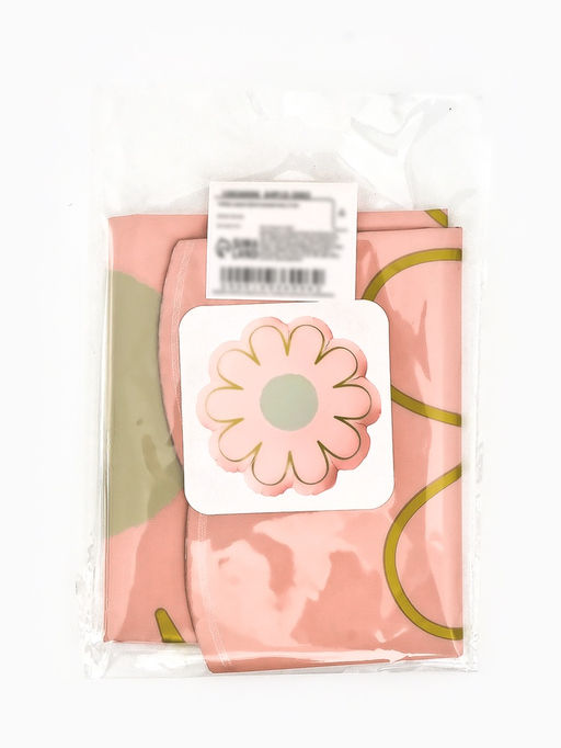 Воздушный шар фольгированный 21" "Ромашка" золотые лепестки, цвет розовый сатин, набор 5 штук   1093