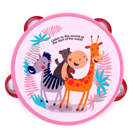 Игрушка музыкальная Бубен. Зверята, 8 металлических бубенцов, МИКС - Simaland фото 6