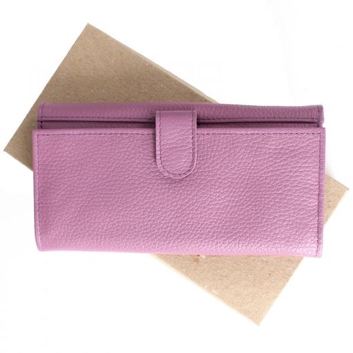 Портмоне женское Croco-ПР-954 натуральная кожа 3 отд, 17 карм, сирень флотер (119) 208546  фото 5