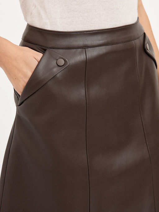 юбка длины миди в коричневом цвете - Glenfield фото 6