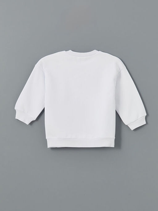 Bask?l? Erkek Bebek Sweatshirt ve E?ofman Alt 2li Tak?m - Waikiki фото 3