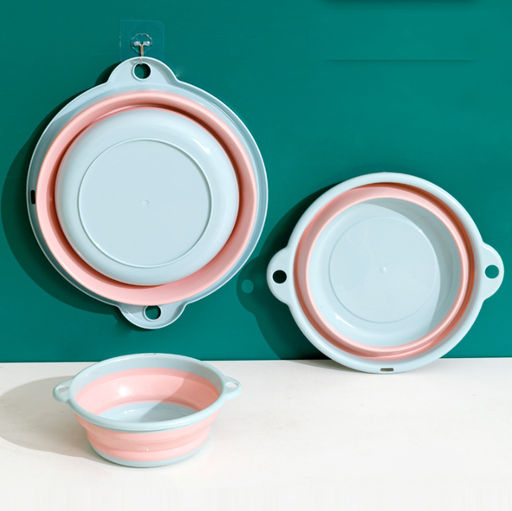 Складной силиконовый тазик, цвет микс