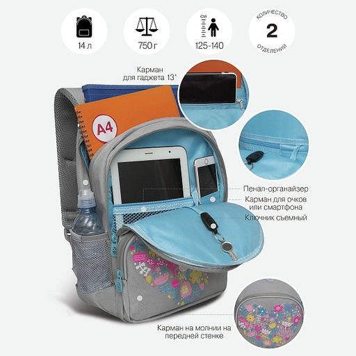 RG-360-2 Рюкзак школьный - Grizzly фото 43
