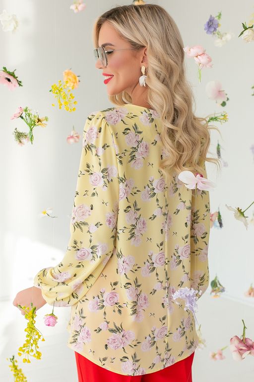 Блузон Парижанка (цветы лимончелло) - Эльза фото 9