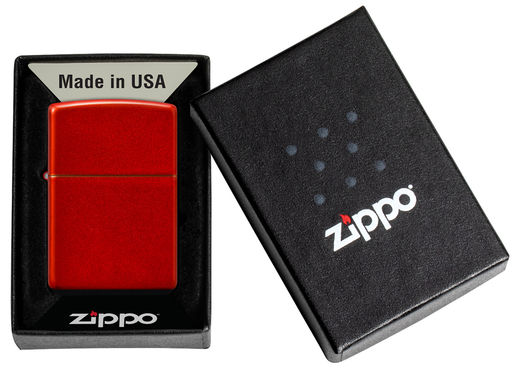 Зажигалка ZIPPO с металлизированным красным покрытием | Metallic Red 49475  фото 6