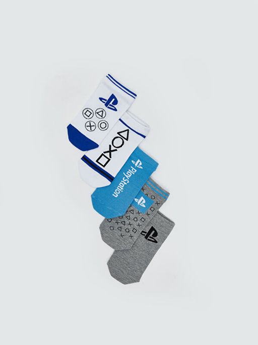 PlayStation Desenli Erkek ?ocuk Patik ?orap 5li