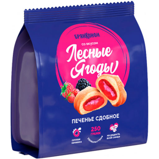 Бр.Печенье сдоб Со вкусом Лесные ягоды 250гр