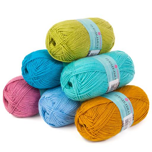 Цена за 5 мотков пряжи Рукодельная