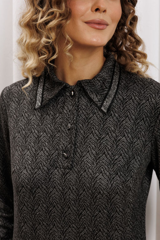 Джемпер Gizart 15422 серый тигровый замша