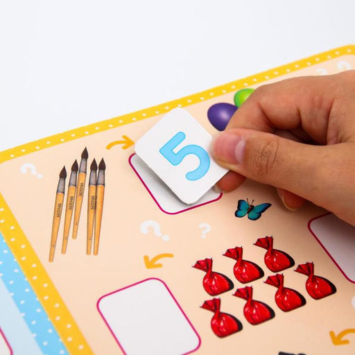 Магнитная книга с заданиями Цифры, 8 стр., 36 магнитов, Маша и Медведь  фото 3