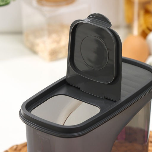 Ёмкость для хранения сыпучих продуктов IDEA «Бест», 2 л, 9.5×19 см, прозрачная, крышка серая