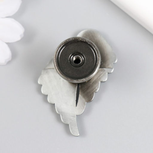 Ручка для шкатулки металл «Крылья ангела», состаренное серебро