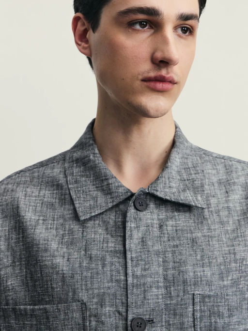 Рубашка овершот со льном / Zarina  фото 7