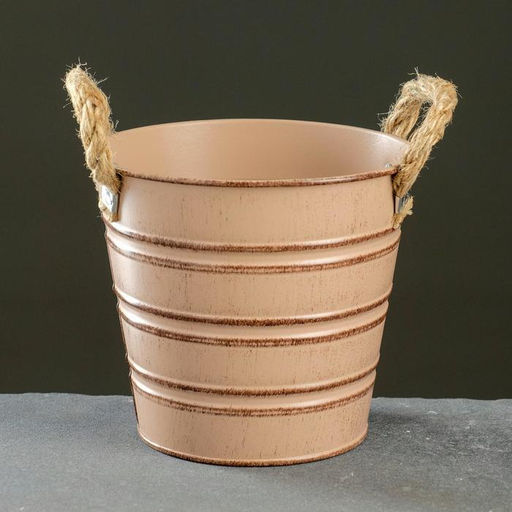 Кашпо «Ведёрко полоски», 13×13×12 см, МИКС