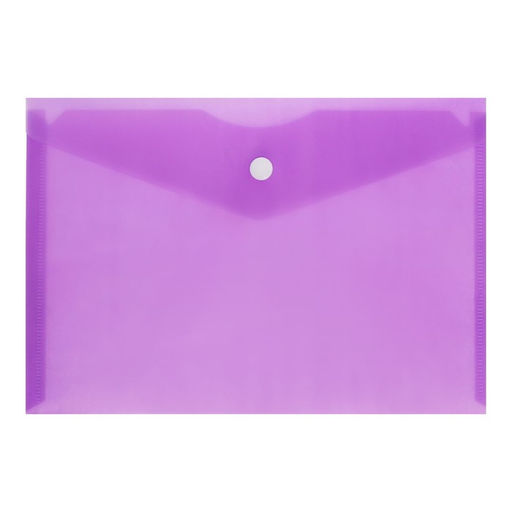 Цена за 2 шт. Набор папок-конвертов на кнопке А5 150мкм Calligrata прозрачные, микс 5шт