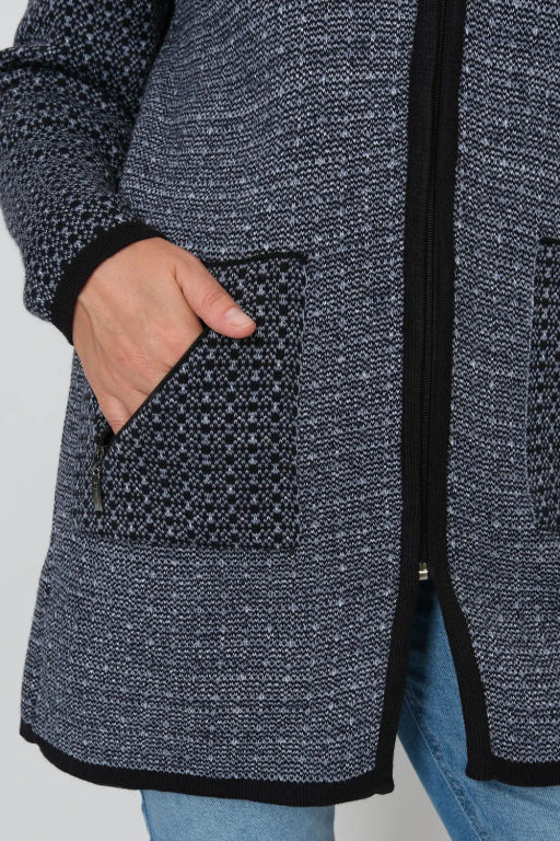 ЗЛАТА Кардиган С 2063/джинс микс