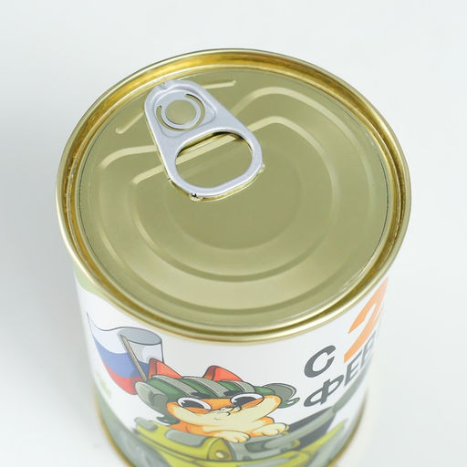 Носки мужские черные в банке С 23 февраля! Кот на танке