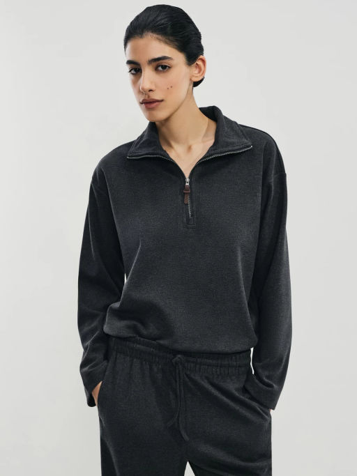 Джемпер на молнии с отложным воротником / Zarina фото 6