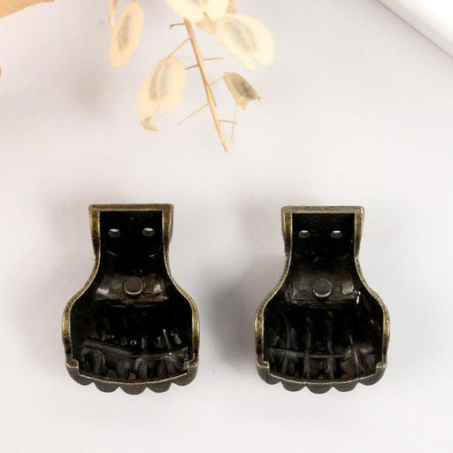 Цена за 3 шт. Уголок (ножка) для шкатулки «Лапа», набор 2 шт., бронза, 3×1.7 см