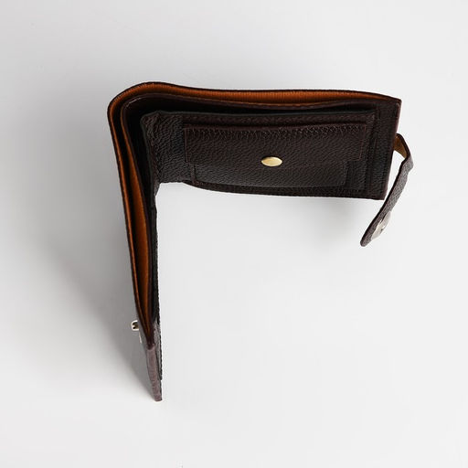 Портмоне мужское на магните, отдел для купюр, карт, монет, коричневое