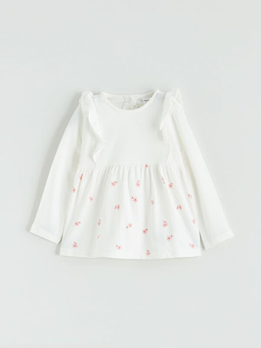 ?i?ekli K?z Bebek Bluz ve Tayt