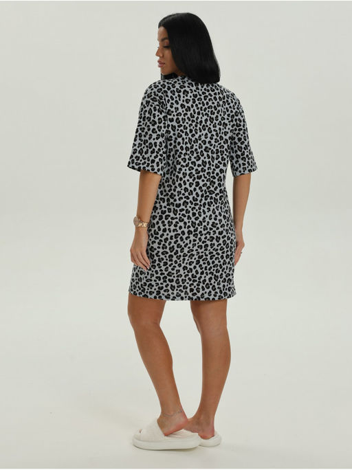 Платье домашнее Леопард Серый женская - София фото 18