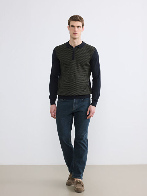 Polo Yaka Erkek Triko Kazak