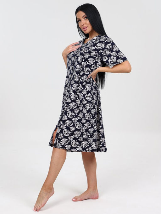 1501 ХАЛАТ ЖЕНСКИЙ (Синий) - А-дина фото 4